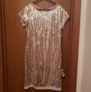 Eliza J-Gold Mini sequined dress
